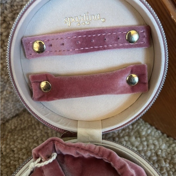 Spartina 449 Elegant Pink Velvet Jewelry Box EUC!! - Picture 12 of 15